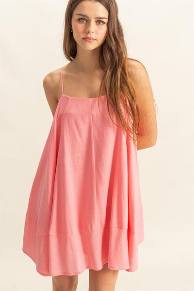 A-Line Flowy Mini Cami Dress with Pockets
