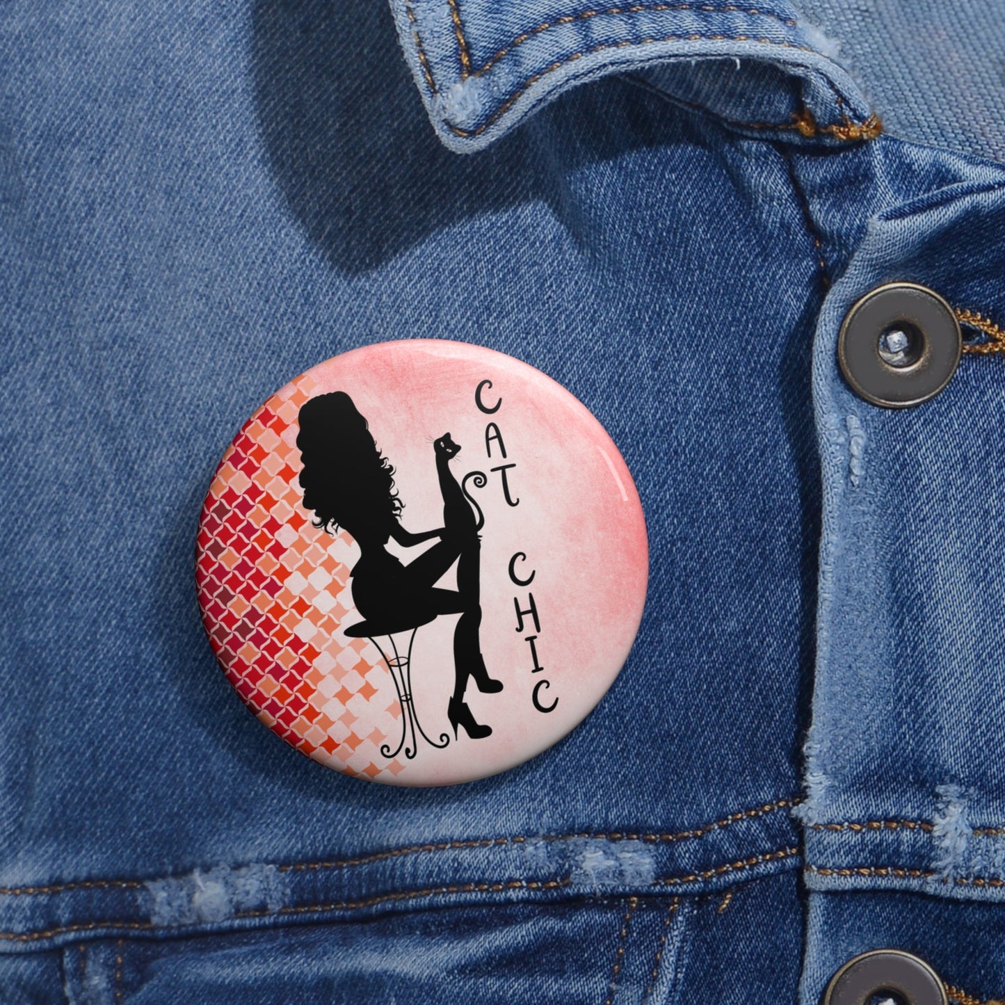 Chic Cat Chic Pin Buttons - Accesorios Elegantes