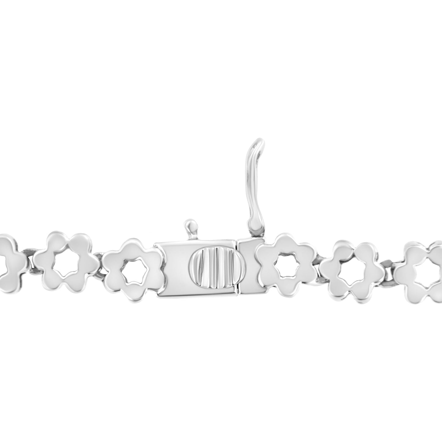 Collier Riviera en diamant cluster en or blanc 14K certifié IGI