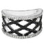 0.92 Carat Black & White Diamond Sterling Silver Engagement Ring