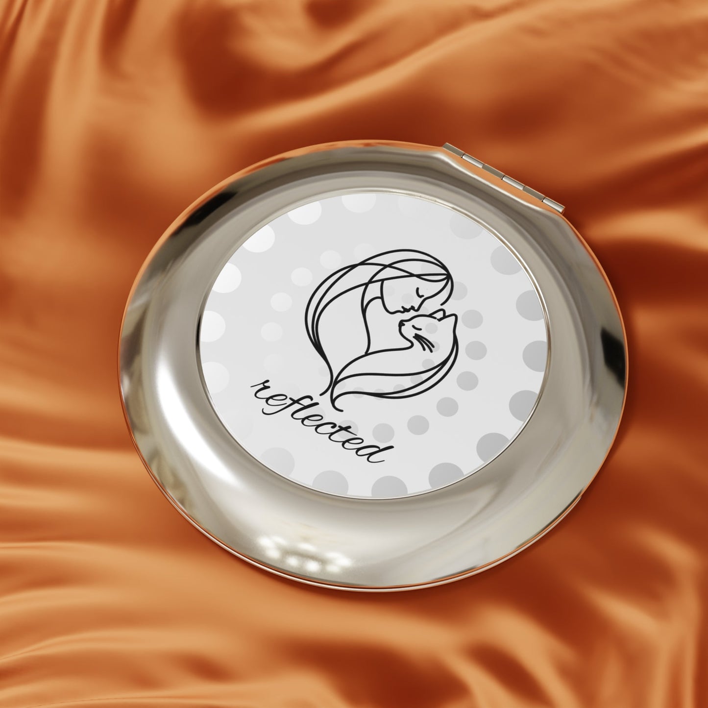 Reflected Compact Mirror | Cat Lover Design