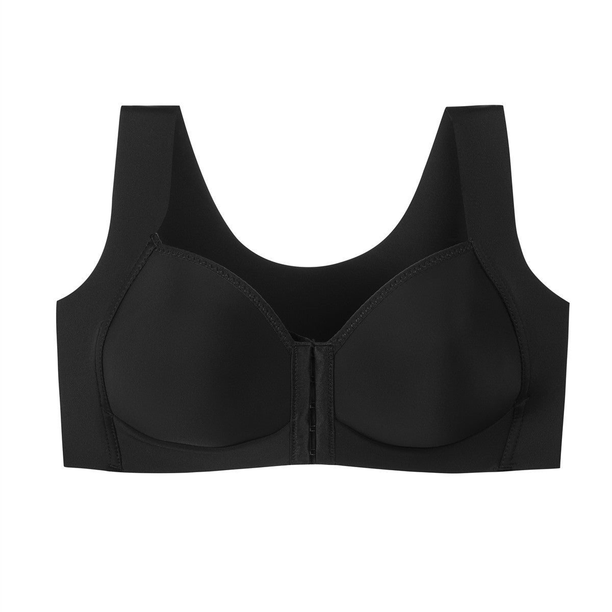 Smooth thin bra front buckle sexy gathering without steel ring adjustment women's underwear - Korvel
