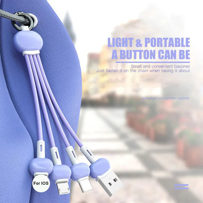 Premium 3-in-1 USB Charging Cable for Android & Apple