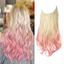One-piece women's hair extension piece with abundant hair volume U-shaped fishing line invisible and natural long curly hair - Korvel