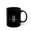 Pause for Epilepsy Awareness Purple Ribbon Black Ceramic Mug