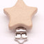 Premium Beech Wood Pacifier Clip - Cute Elephant & Heart Design
