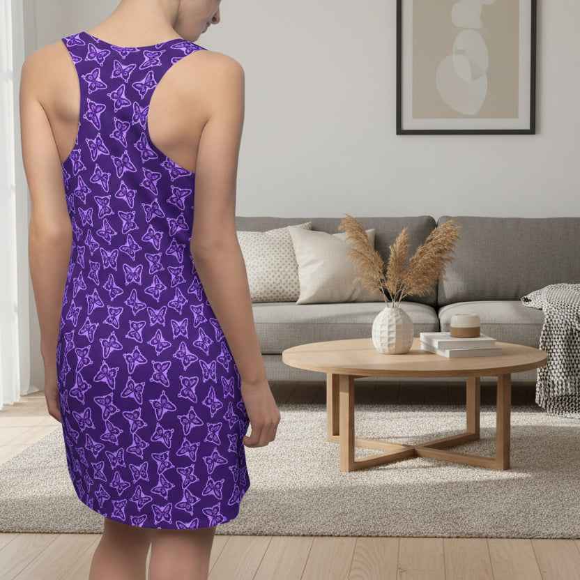 Purple Butterfly Racerback Dress - Epilepsy Awareness