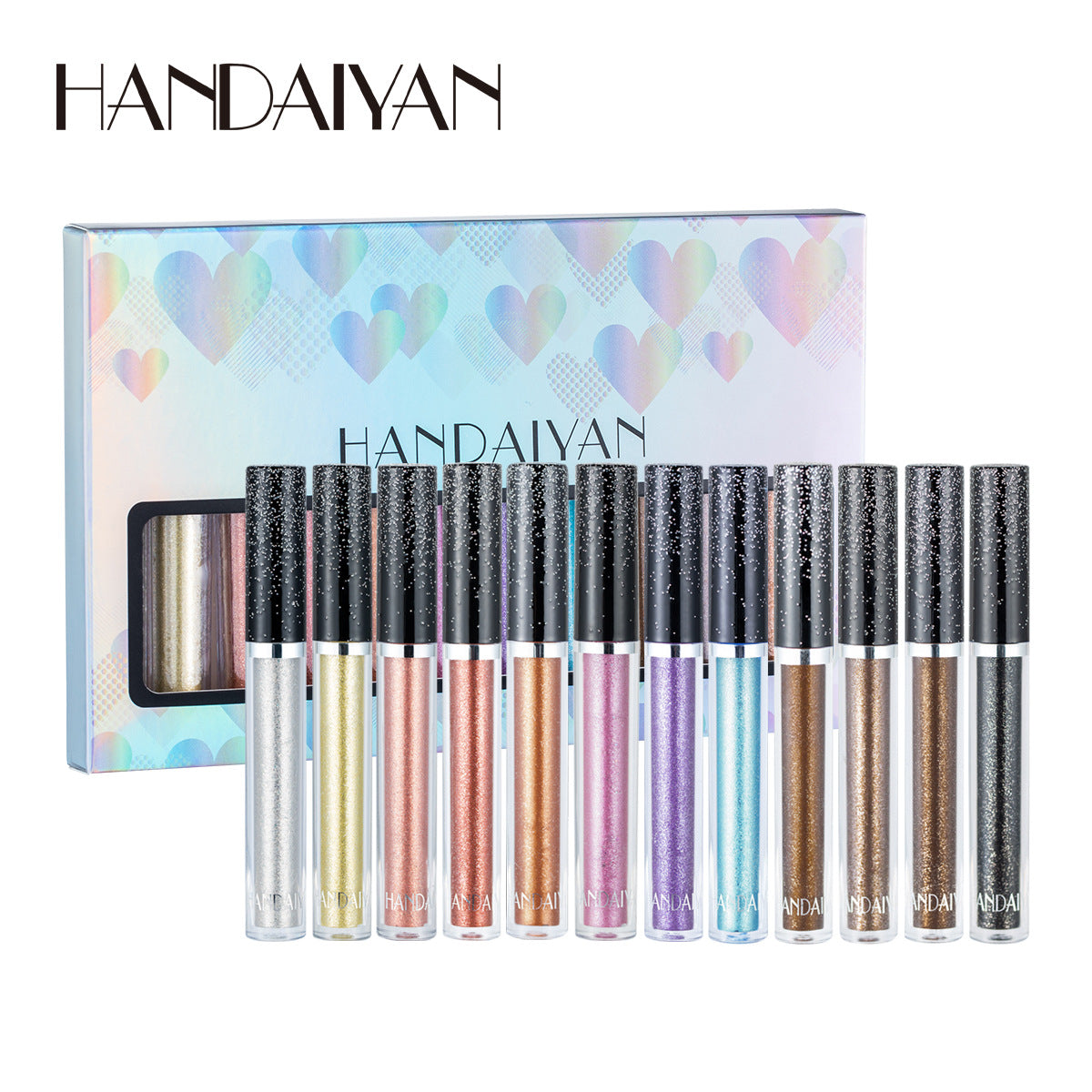 HANDAIYAN 12 Liquid Eye Shadow Set Psychedelic Pearl Shiny Eye Shadow Lying Silkworm Tear Makeup Eye Shadow Liquid - Korvel