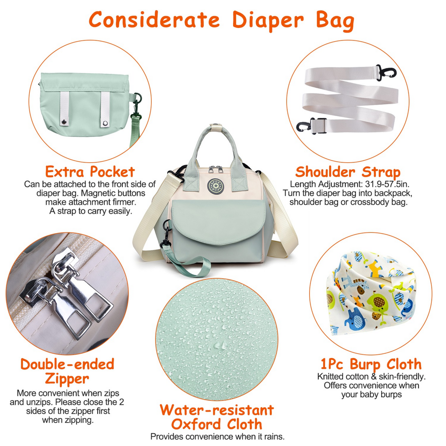 GBruno Baby Nappy Diaper Bag - Purple