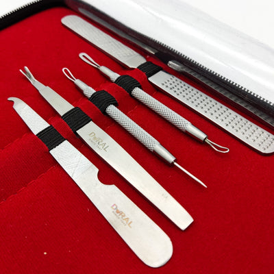Dural Manicure/Pedicure/Facial Complete Kit with Leather Case
