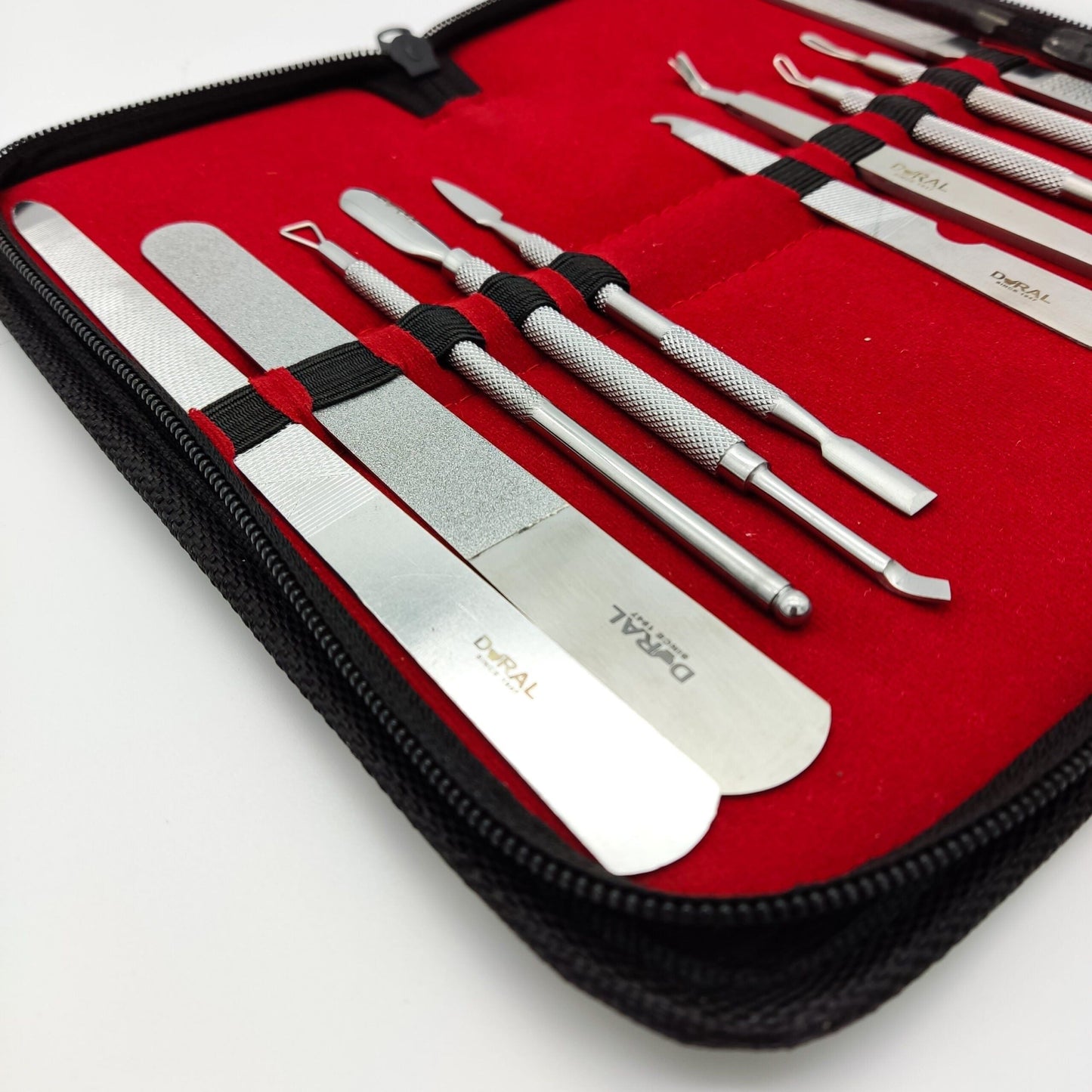Dural Manicure/Pedicure/Facial Complete Kit with Leather Case
