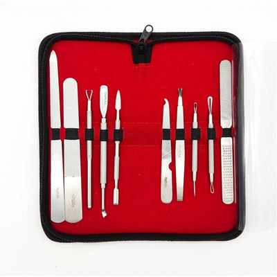 Dural Manicure/Pedicure/Facial Complete Kit with Leather Case
