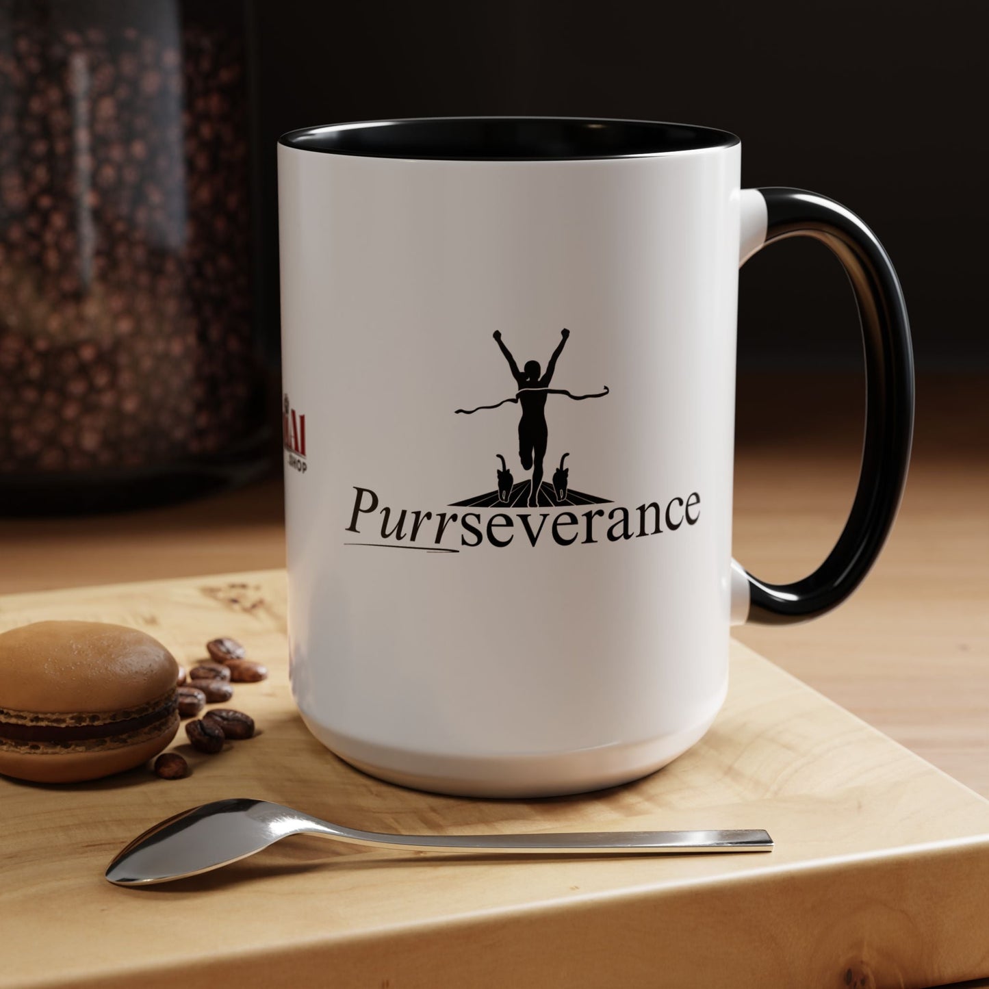 Purrseverance Accent Coffee Mug - Stylish & Functional