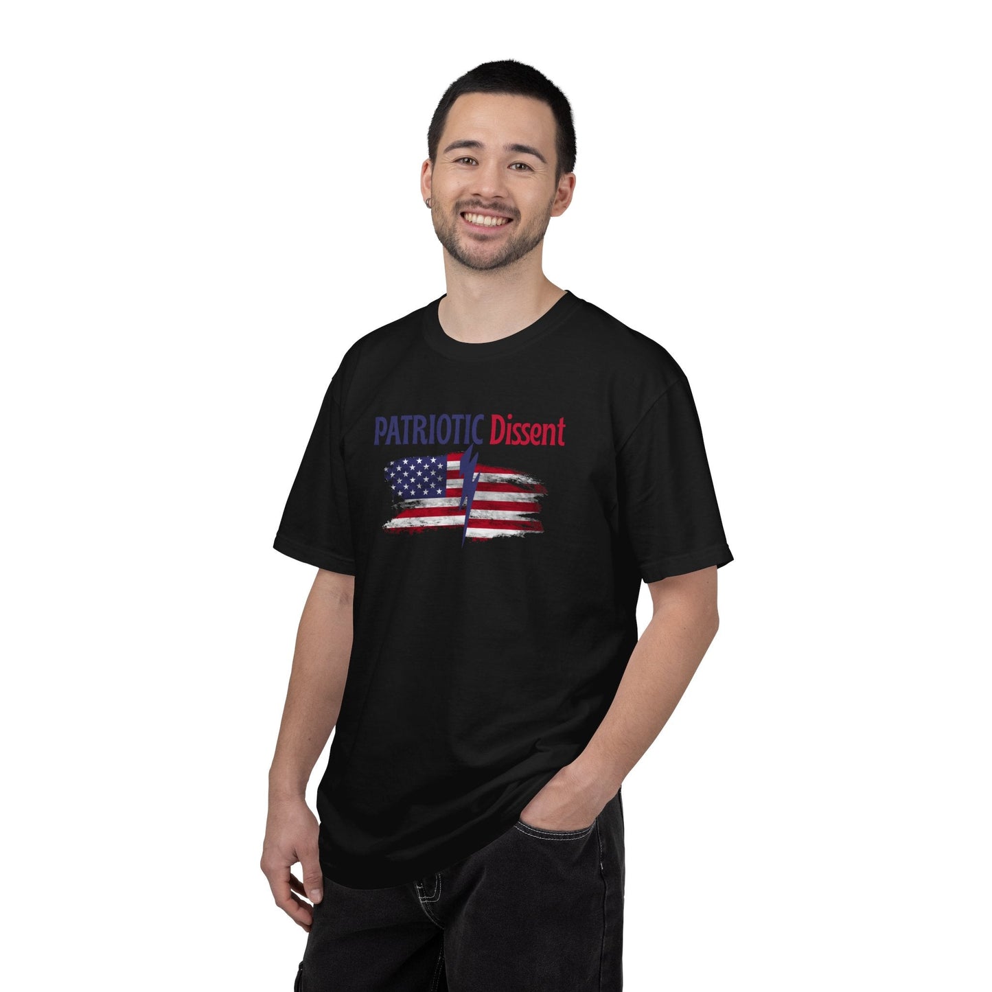 Patriotic Dissent Unisex T-Shirt – American Flag Design