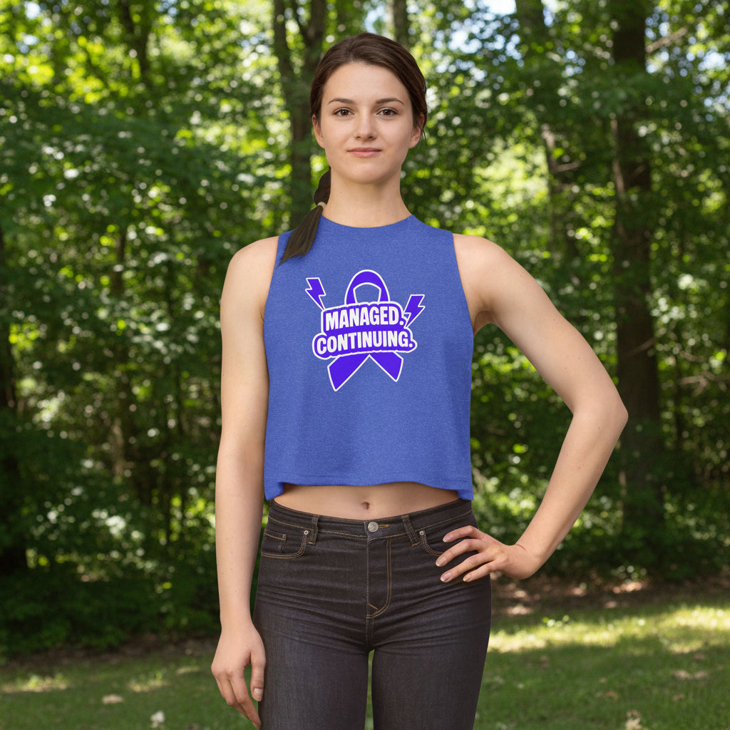 Géré. Continu. Crop Top Femme | Sensibilisation à l'Épilepsie