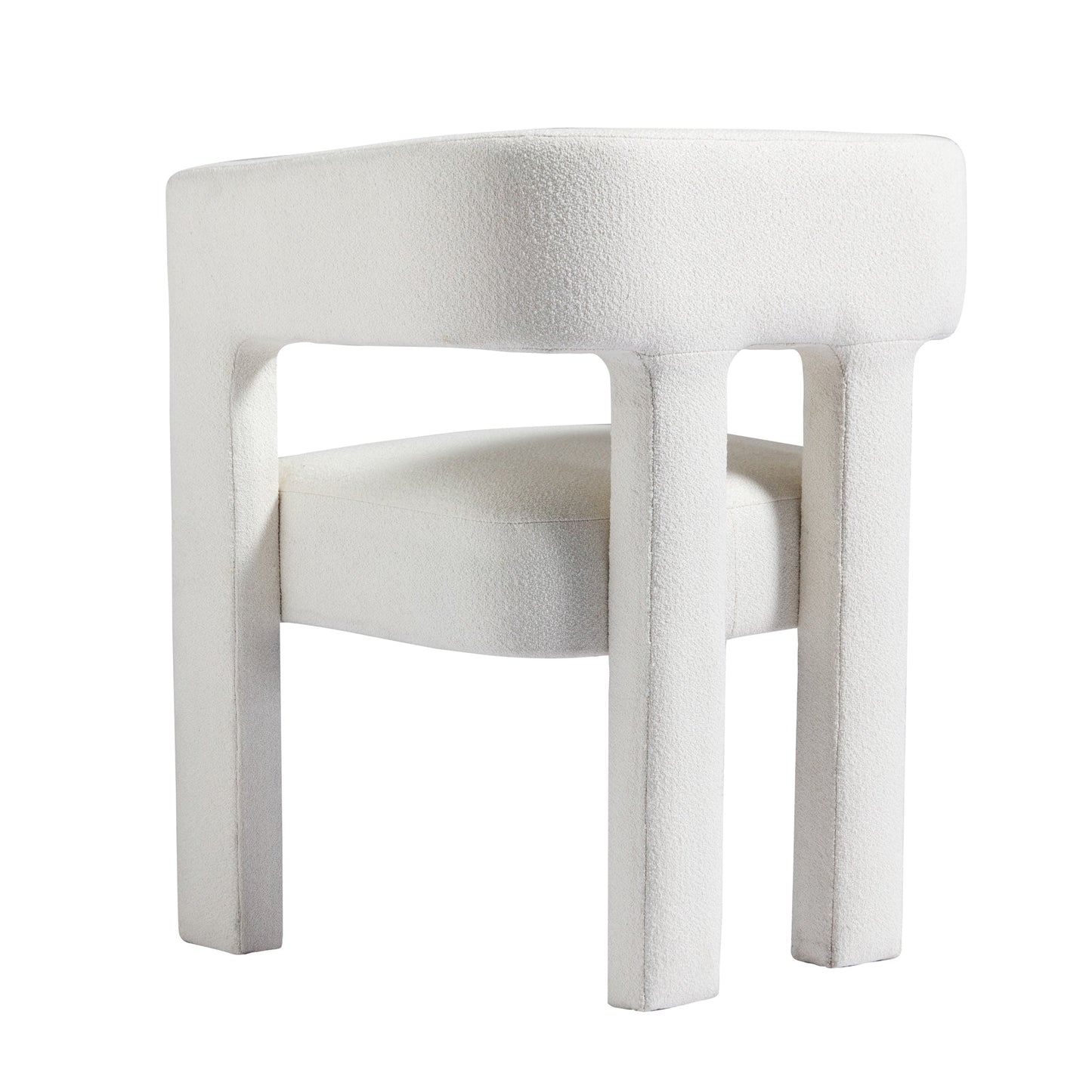 Beige Contemporary Fabric Upholstered Accent Chair