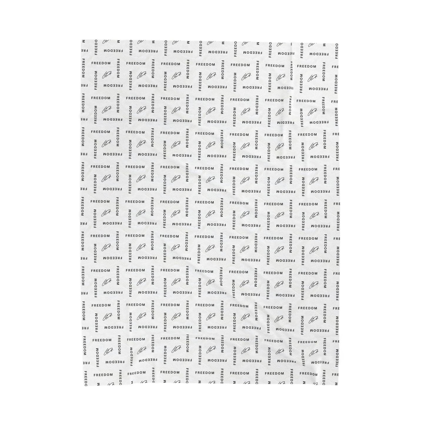 Couverture en velours noir et blanc Freedom – Plaid ultra-doux
