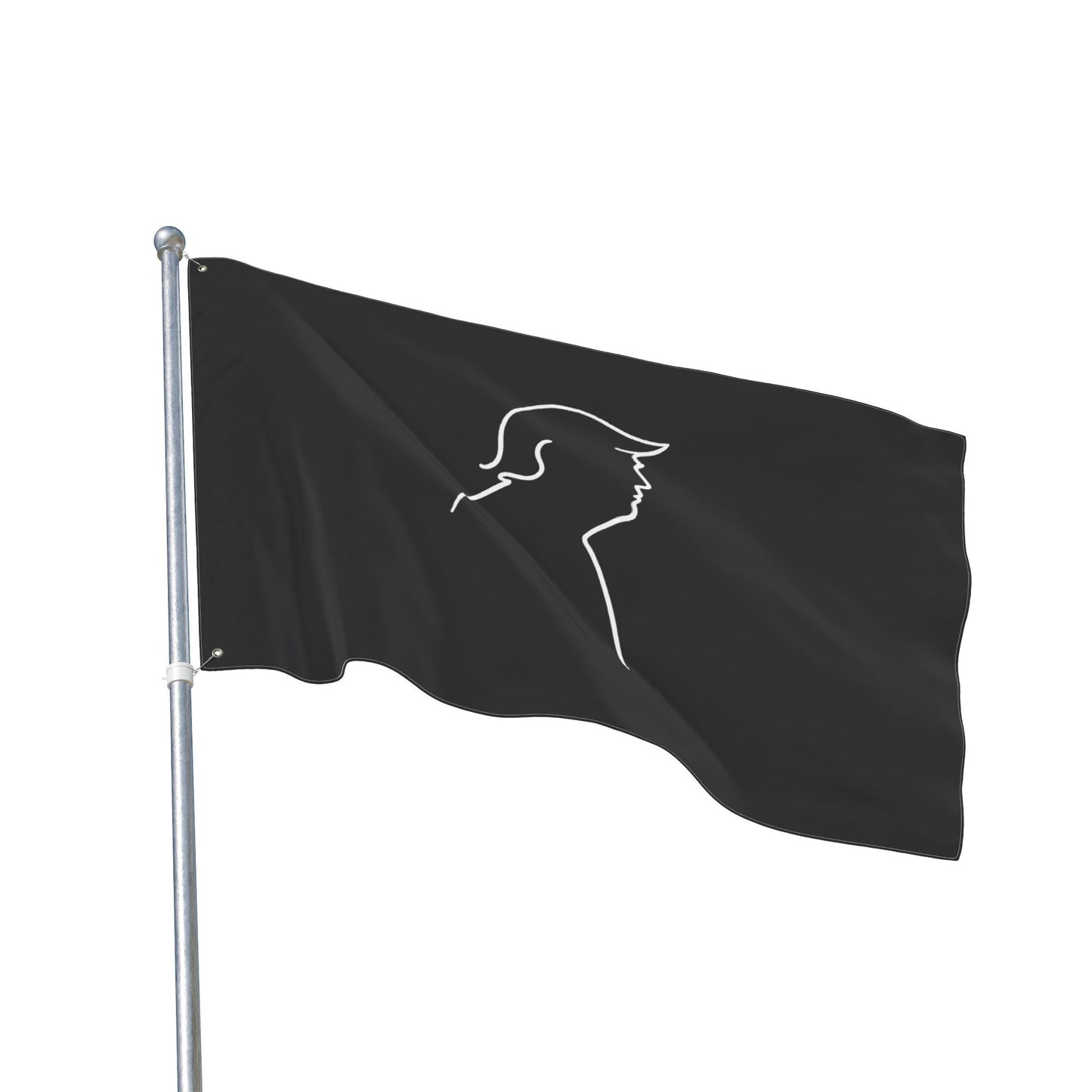 Minimalist Line Portrait Flag – Modern Political Design