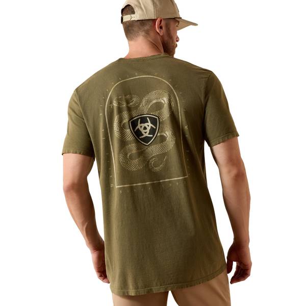 Camiseta de Serpiente Verde Oliva para Hombre de Ariat