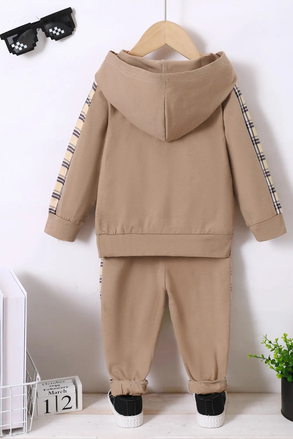 Children's Plaid Hoodie and pants Set - Korvel