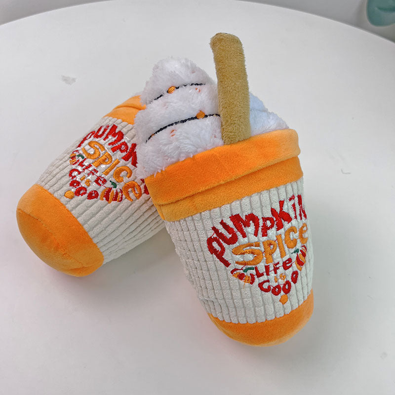 Sounding Dog Toy Drink Juice Ice Cream Plush Toy - Korvel