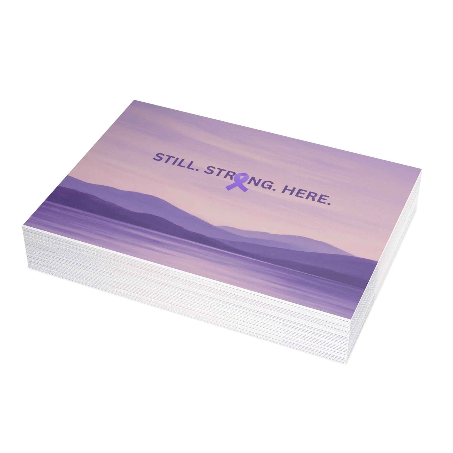 “Still. Strong. Here.” Epilepsy Awareness Postcards - Lavender Horizon