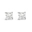 Boucles d'oreilles clou en diamant solitaire en or blanc 14K cultivé en laboratoire