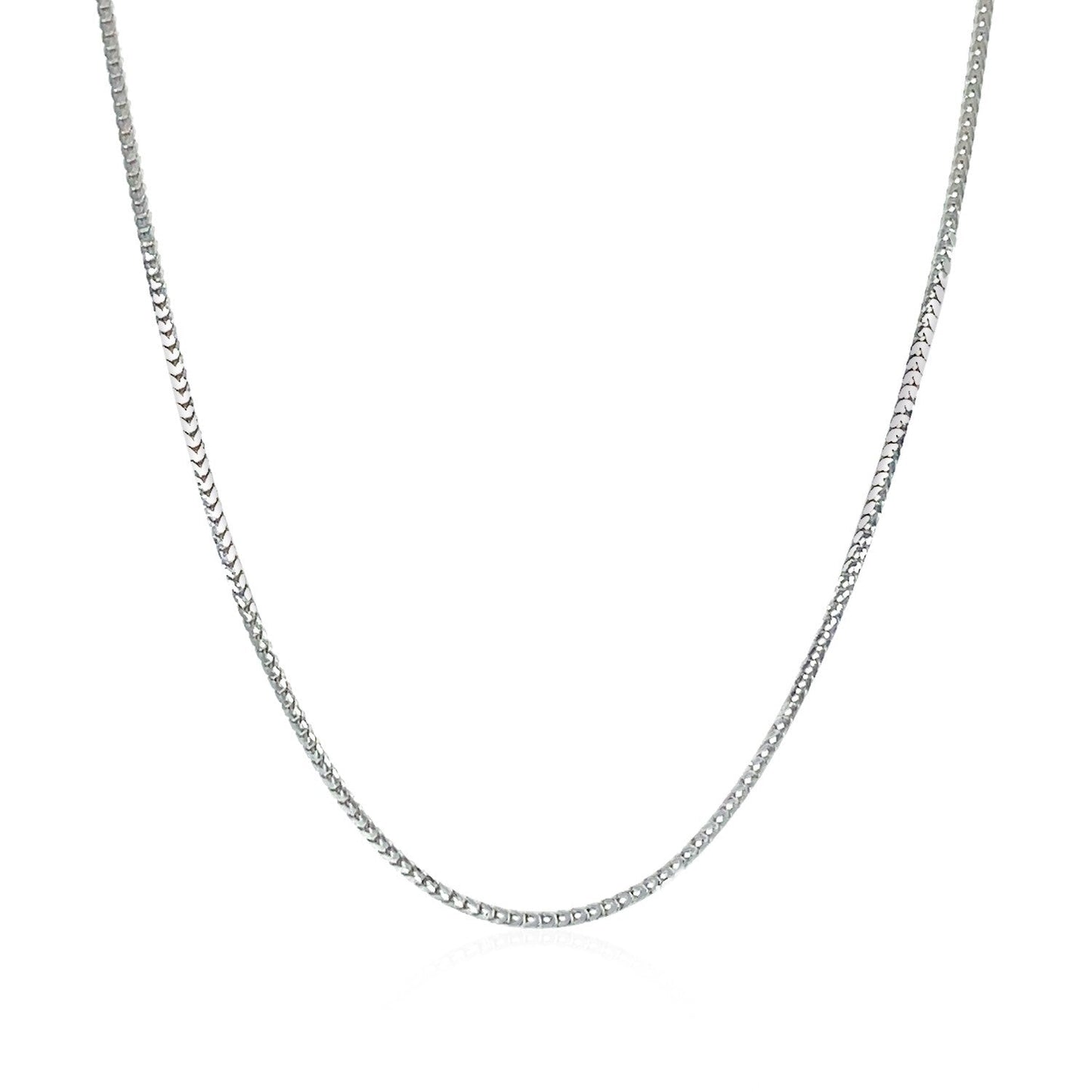 Chaîne Franco en Or Blanc 14k - 0,9 mm Élégance