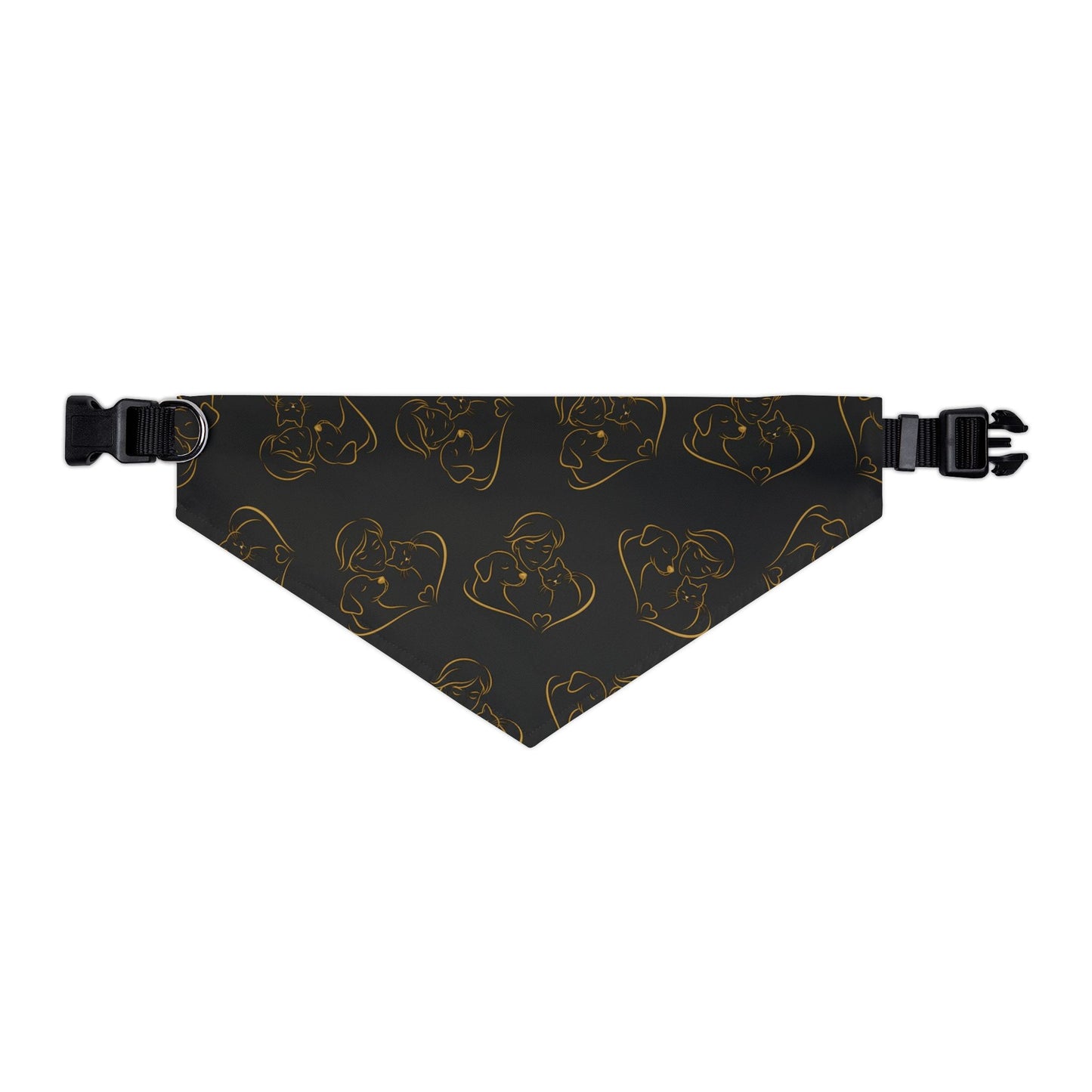 Love Line Art Dog Bandana – Elegant Pet Accessory