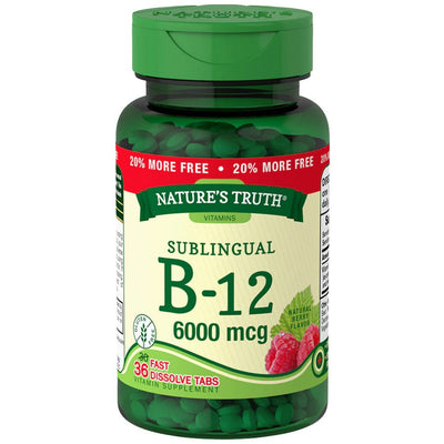 Premium Vitamin B12 6000 Mcg - 30+6 Bonus Softgels
