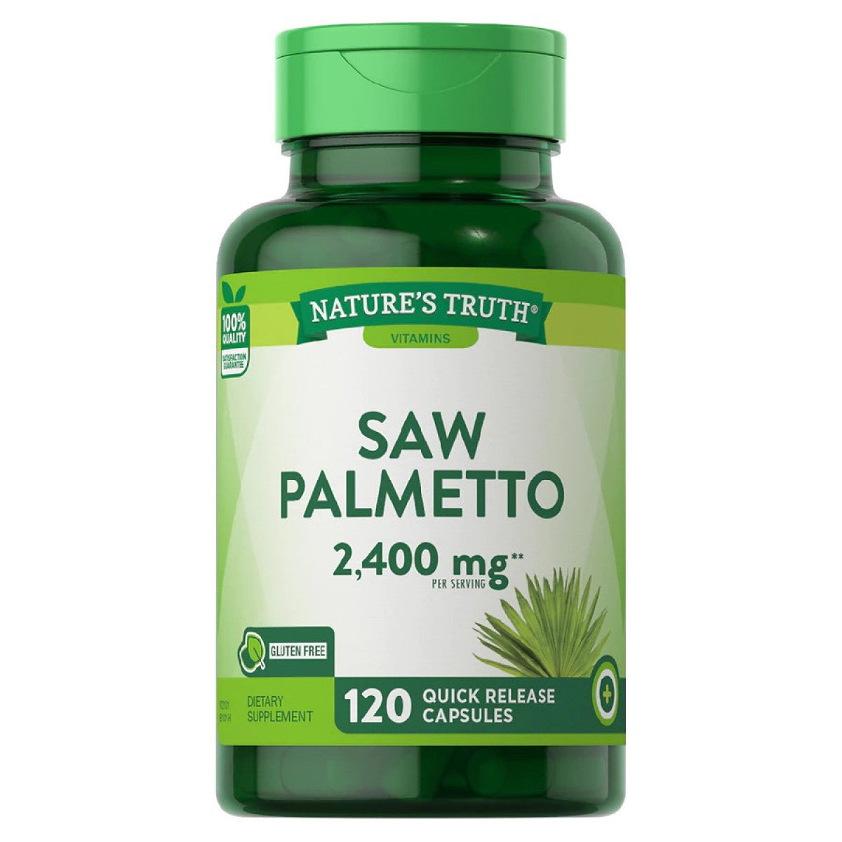 Nature's Truth 2400 Mg Saw Palmetto 120 Cápsulas de Liberación Rápida