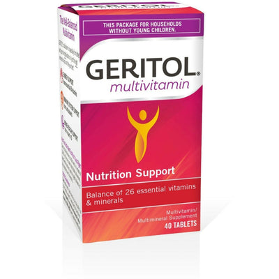 Tabletas de Soporte Nutricional Multivitamínico Geritol - 40 Conteo