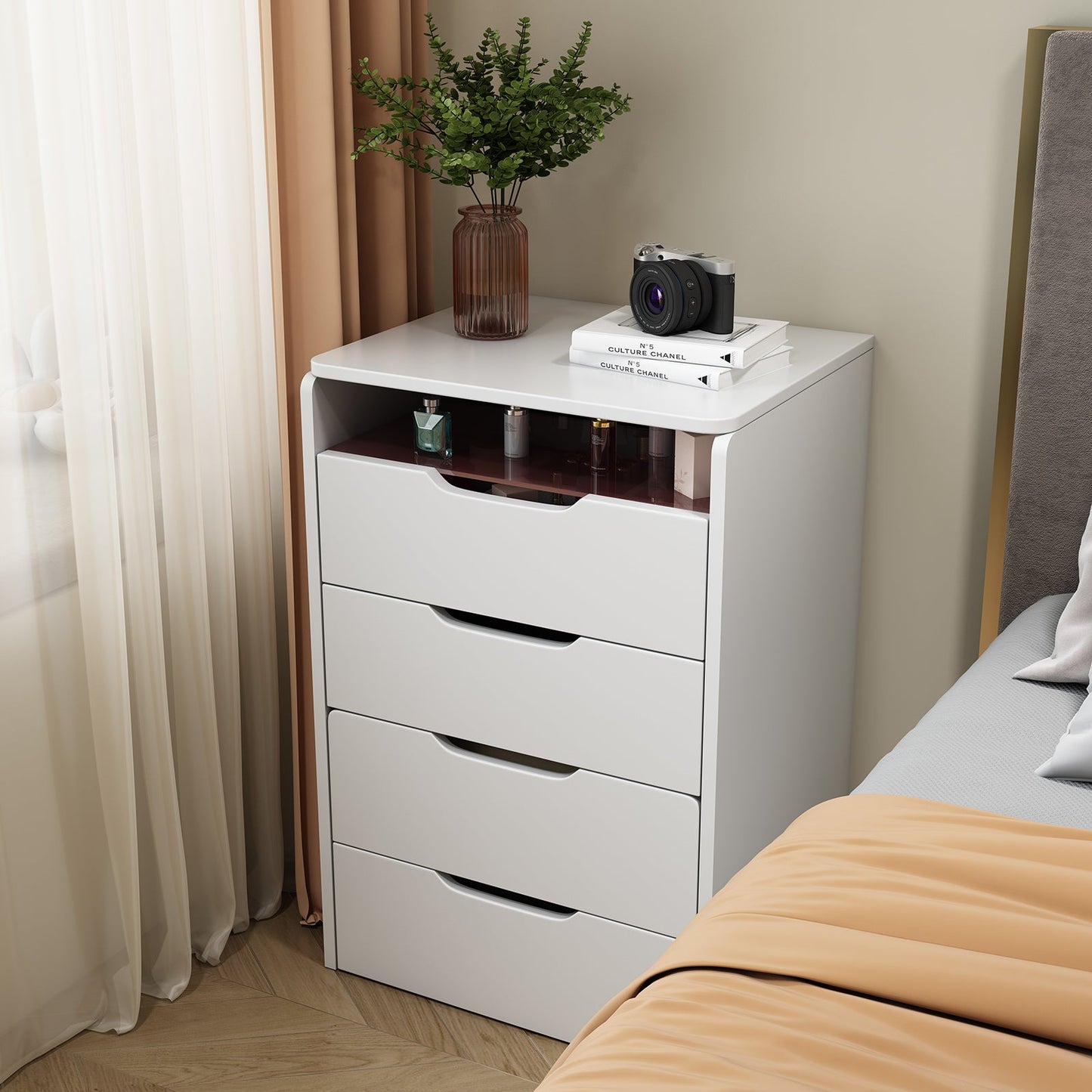 3-in-1 Compact Makeup Vanity Desk with Mirror