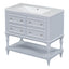 36" Blue Bathroom Vanity Cabinet with Sink Combo