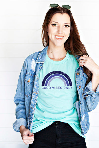 Good Vibes Only Rainbow T-Shirt