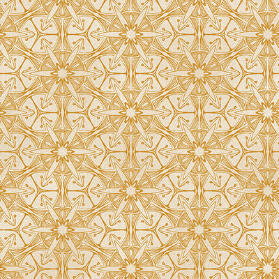 Tissu en coton Pismo Mango/Ivoire Ground Works - 44"/45" par yard