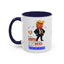 Taza de café de acento vibrante