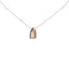 Collier Pendentif en Argent Sterling Tri Ton avec Diamants