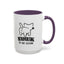 Introvertido. No molestar. Taza de café de gato en dos tonos