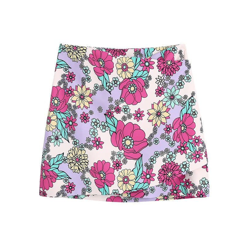 Fashionable and Sexy Women's Floral Print Skirt with Style - Korvel