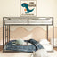 Adam Twin over Twin Metal Bunk, Black - Korvel