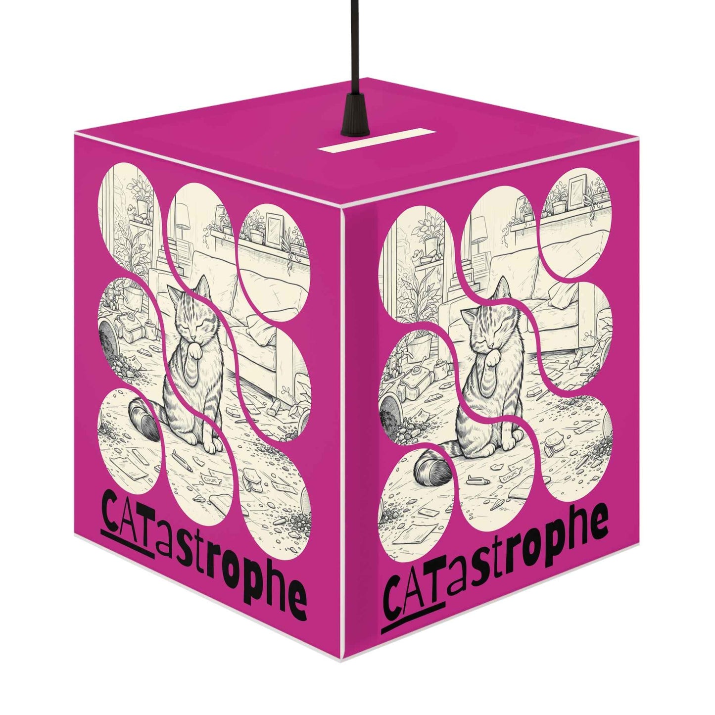 CATastrophe Cat Cube Lamp – Playful Accent for Cat Lovers