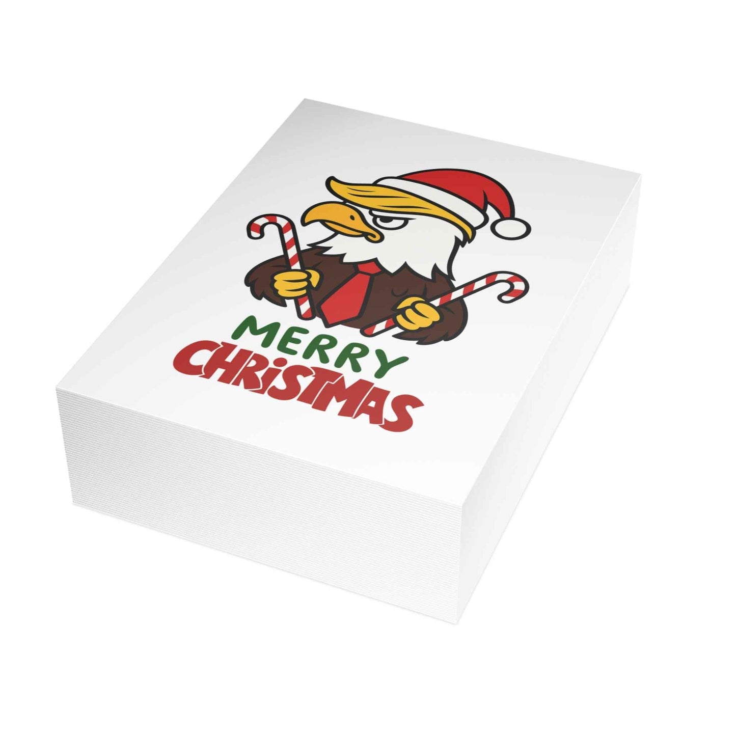 America Loving Eagle Christmas Card – Set of 1, 10, 30, or 50