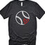 Baseball Heart T-Shirt 1671 - Korvel