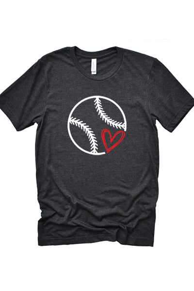 Baseball Heart T-Shirt 1671 - Korvel