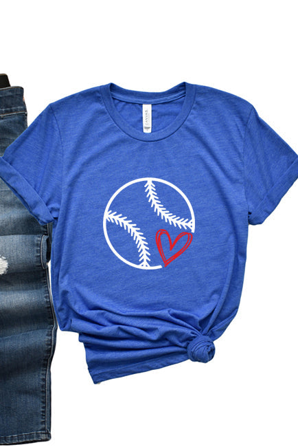 Baseball Heart T-Shirt 1671 - Korvel
