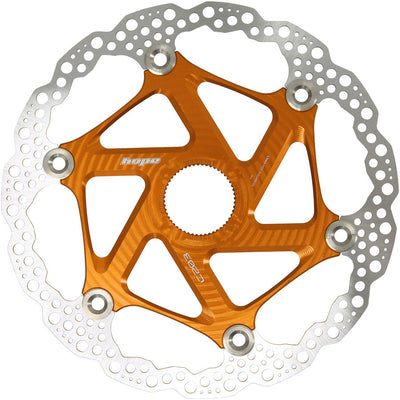 Rotore de frein à disque flottant Hope MTB Centre-Lock - 203mm Orange