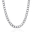 Chaîne en Argent Sterling Plaqué Rhodium de Style Curb - 8,4 mm