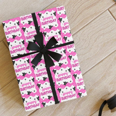 Pink Kitty Birthday Wrapping Paper Roll