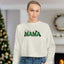 Christmas Cat Mama Women's Cropped Fleece Pullover